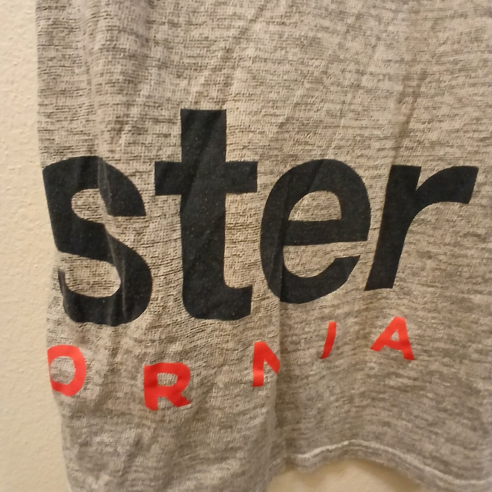 Hollister T Shirt Men's Small California Logo Gray with Navy & Red Letters EUC - Picture 4 of 9
